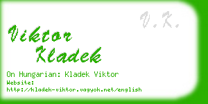 viktor kladek business card